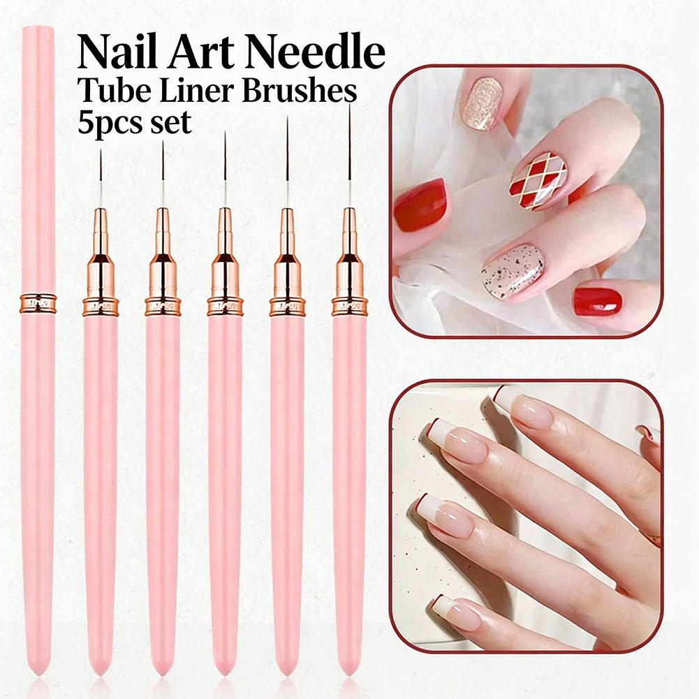 5PCS Nail Art Liner Brush Set  - Nail Gel Polish Set reseña y precio