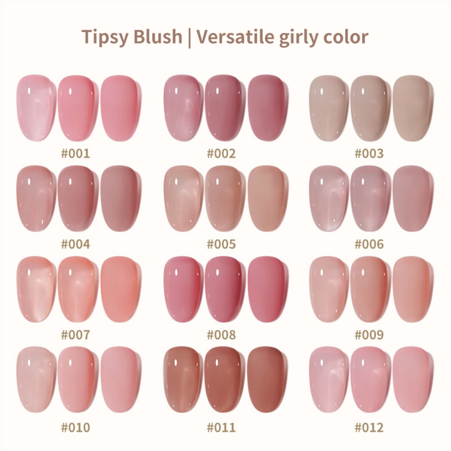 1-12pcs 15ml Nude Pink Gel Nai - Nail Art Natural Pink reseña y precio