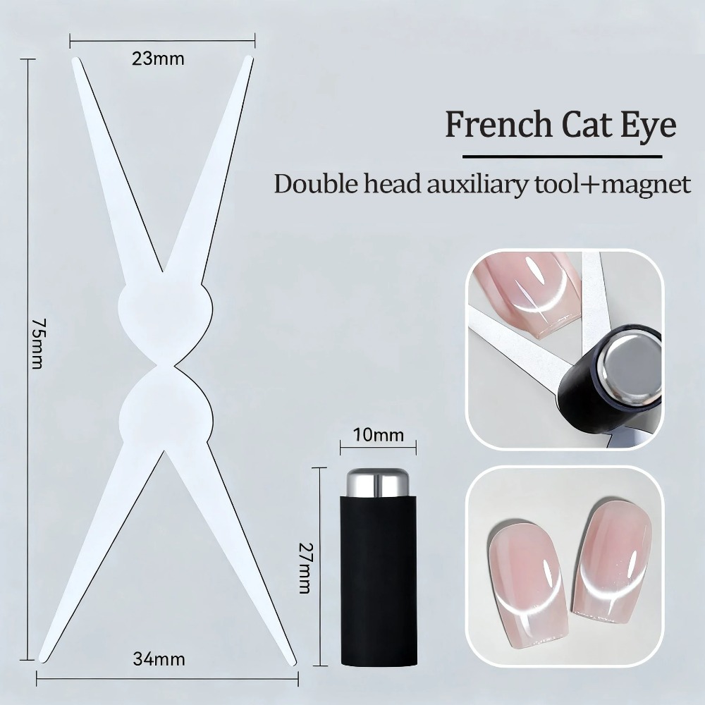 1/2Pcs Double-Head French Nail - Nail Art Full Color reseña y precio
