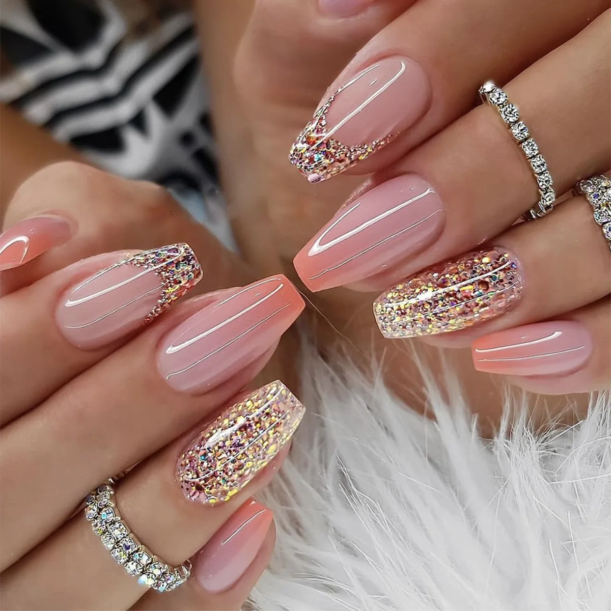 24Pcs/Set Solid Color Wearing  - Nail Art Full Color reseña y precio