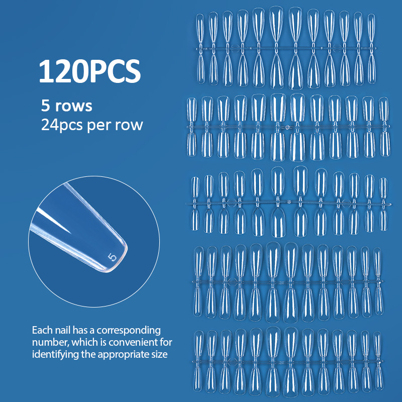 120pcs False Nails Press on Ac - Nail Art Xs reseña y precio