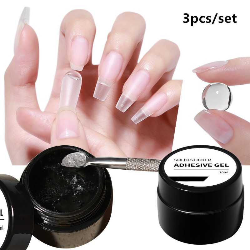 3pcs/set Solid Nail Tips Gel S - Nail Gel Polish Set reseña y precio