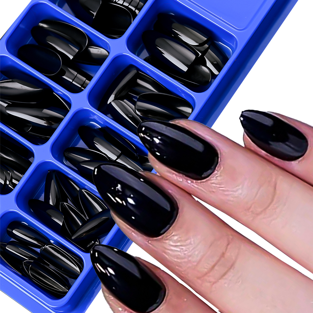 100Pcs Almond Press on Nails M - Nail Art Pink reseña y precio