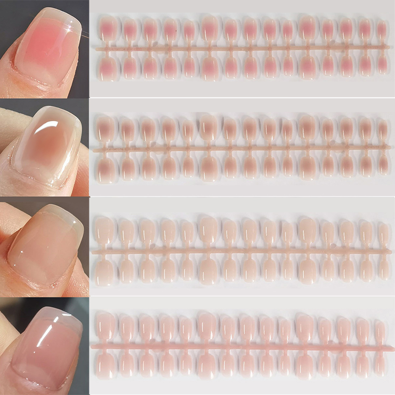 30pcs Gradient Fake Nails Fren - Nail Art Pink reseña y precio