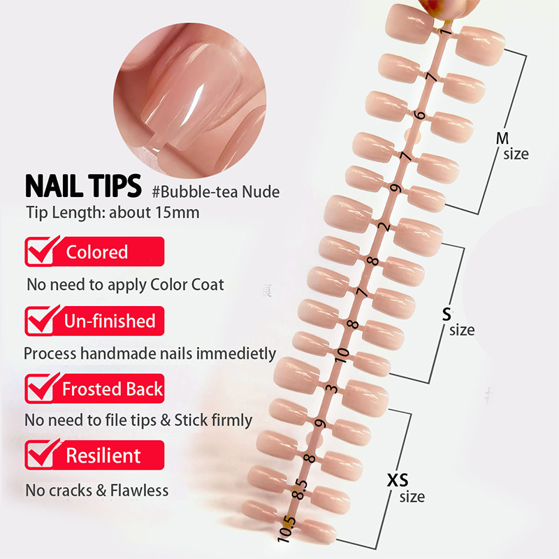 30pcs Gradient Fake Nails Fren - Nail Art Pink reseña y precio