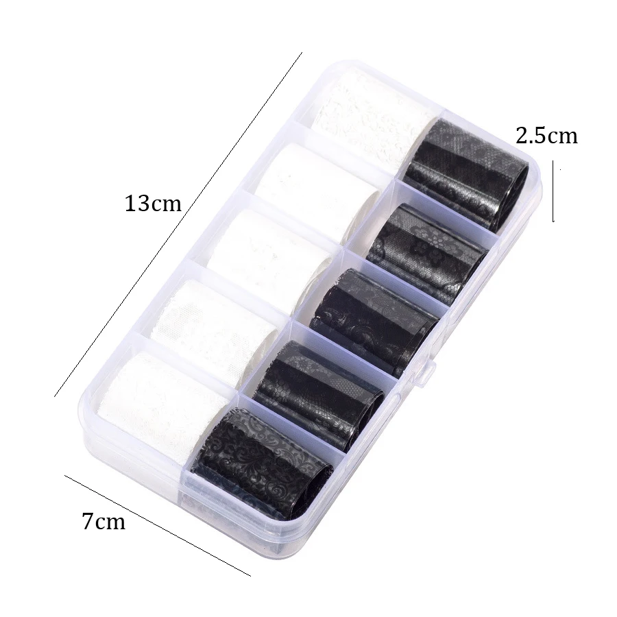 10 Rolls 2.5*60cm New Black Wh - Nail Art Gothic reseña y precio