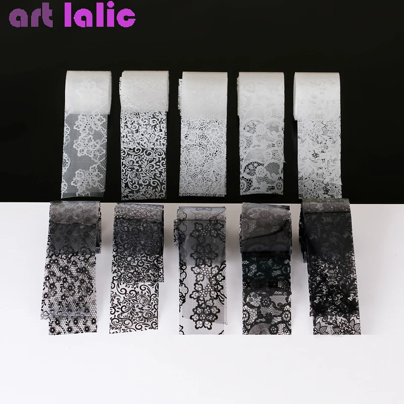 10 Rolls 2.5*60cm New Black Wh - Nail Art Gothic reseña y precio