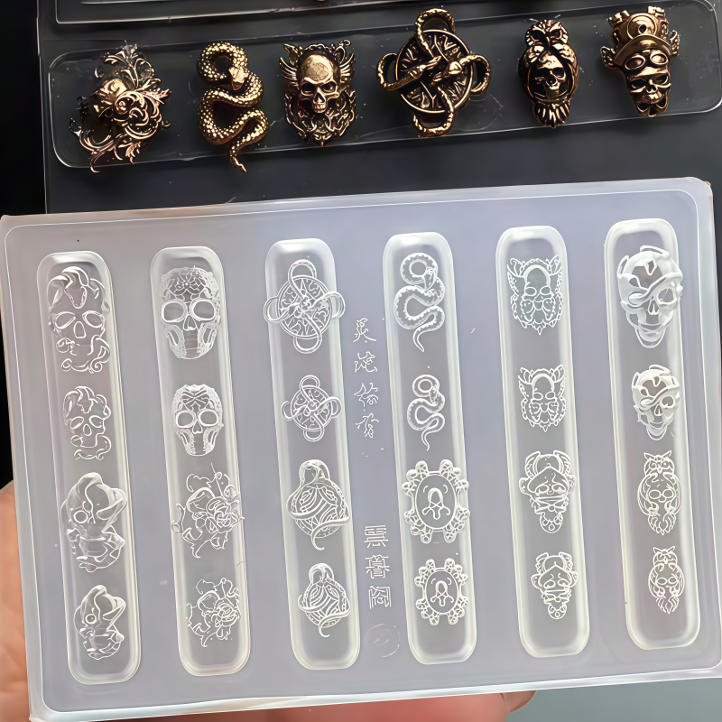 Gothic Skeleton Snake Skull He - Nail Art Gothic reseña y precio