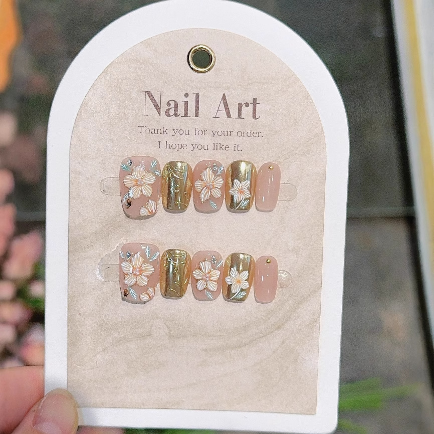 10Pcs Blue Handmade Press on N - Nail Art Xs reseña y precio