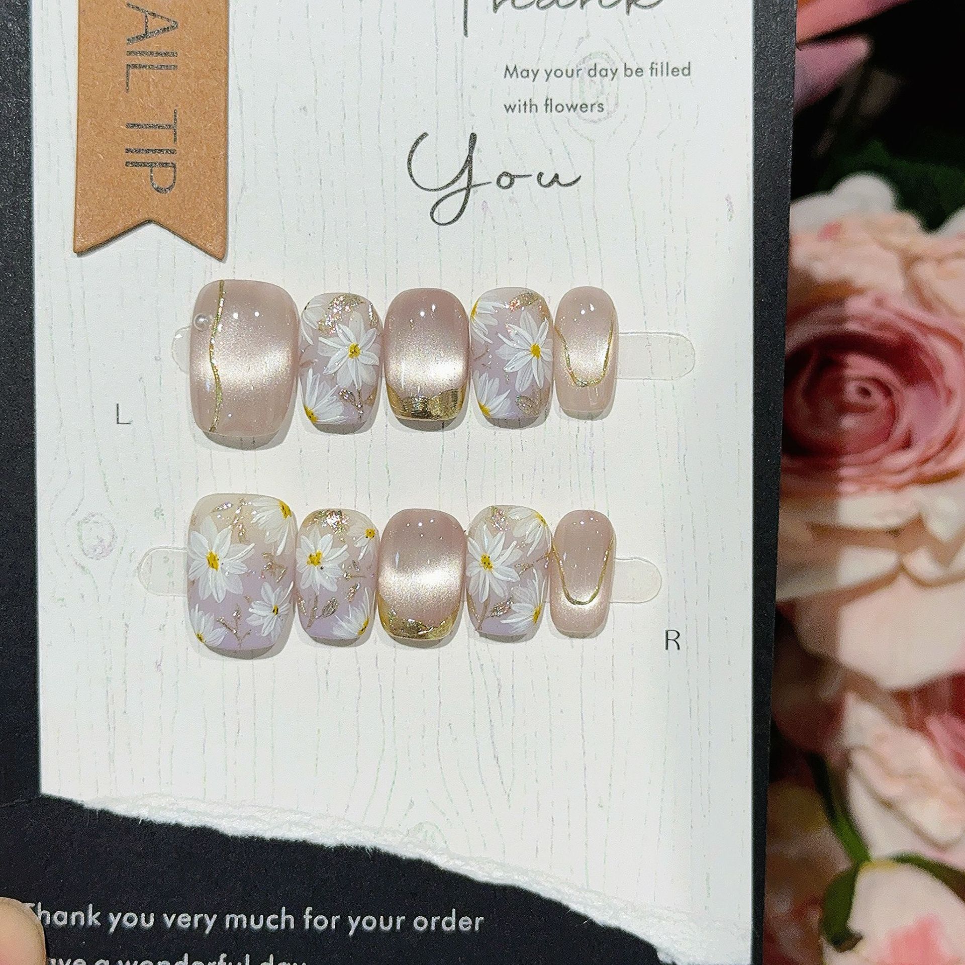 10Pcs Blue Handmade Press on N - Nail Art Xs reseña y precio