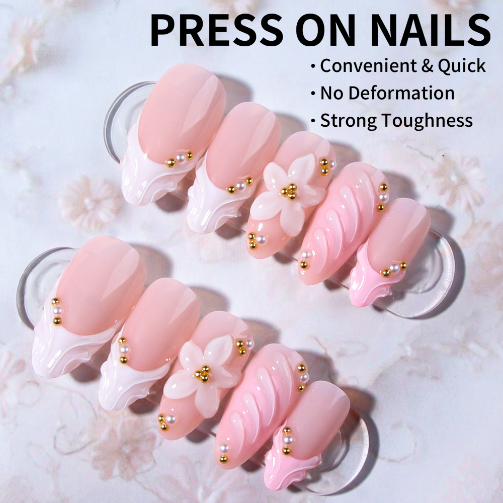 Elevate Your Style with, 24pcs - Nail Art Pink reseña y precio