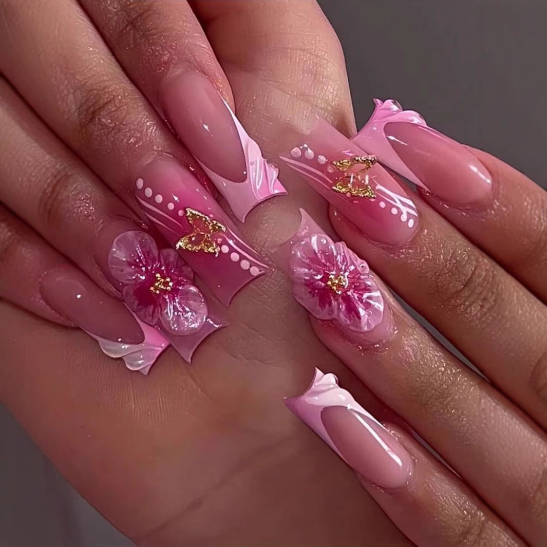 24pcs Wearable Square Press on - Nail Art Gliter reseña y precio
