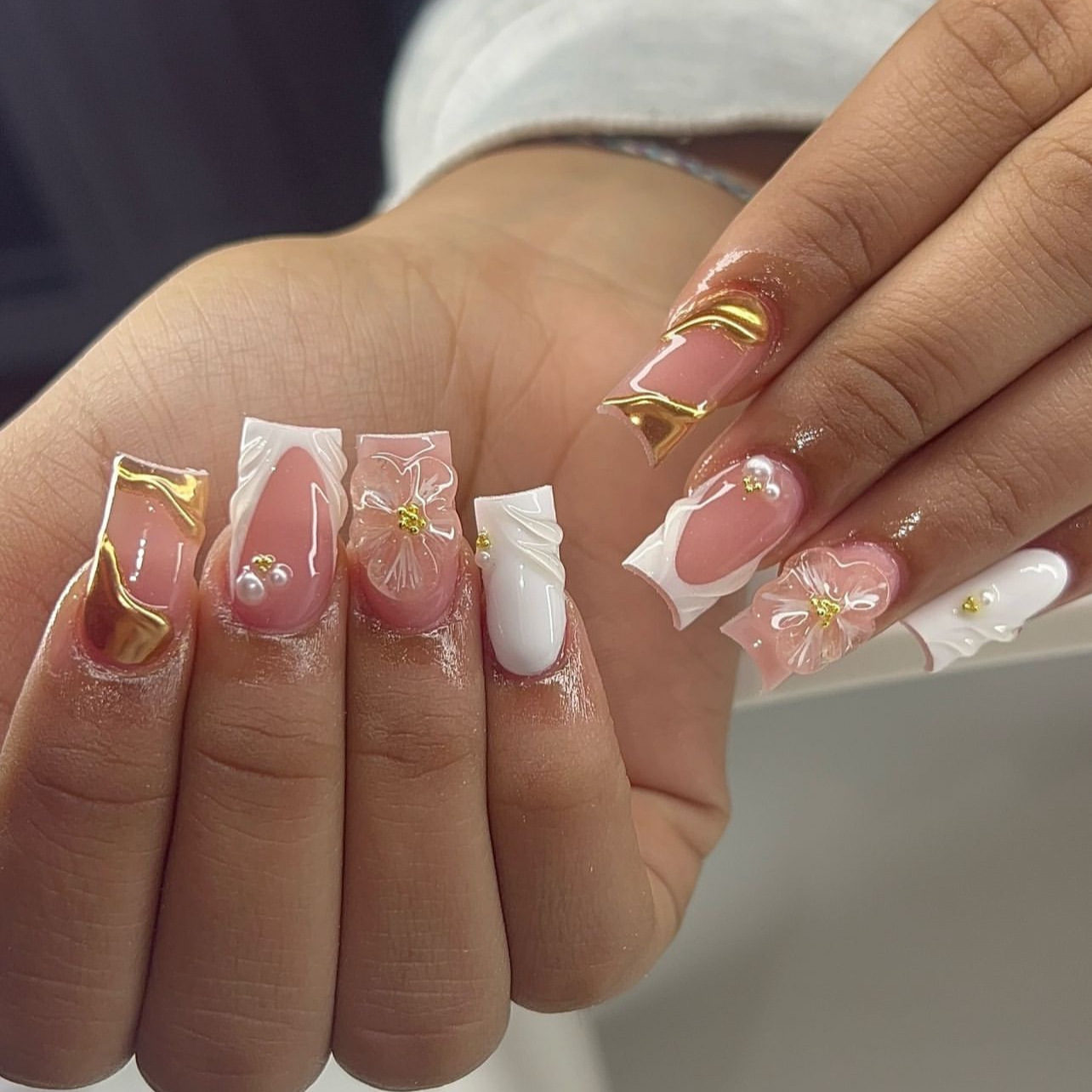 24pcs Wearable Square Press on - Nail Art Gliter reseña y precio