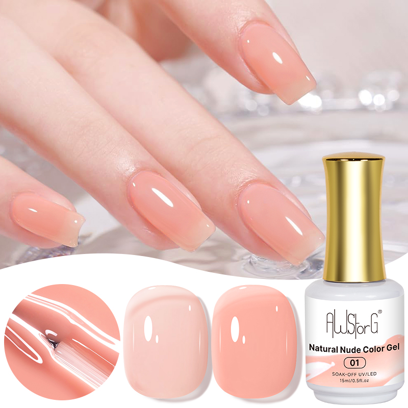 AWStorG 15ML Natural Nude Pink - Nail Art Natural Pink reseña y precio