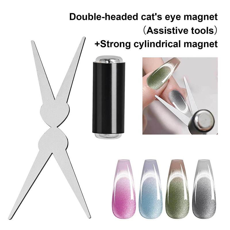 New French Cat Eye Nail Magnet - Nail Gel Polish Set reseña y precio