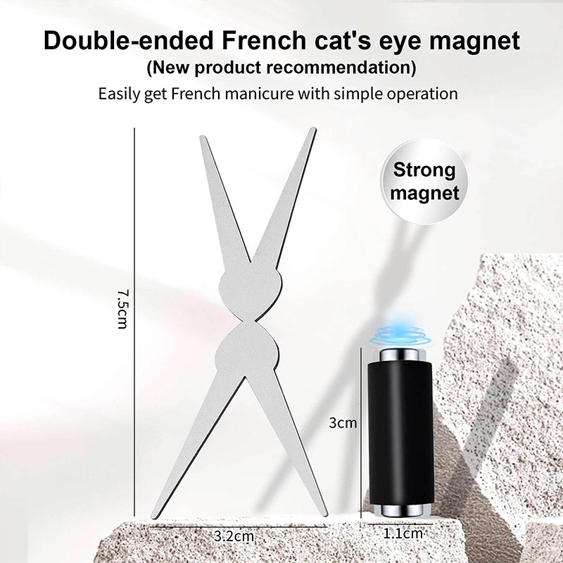 New French Cat Eye Nail Magnet - Nail Gel Polish Set reseña y precio