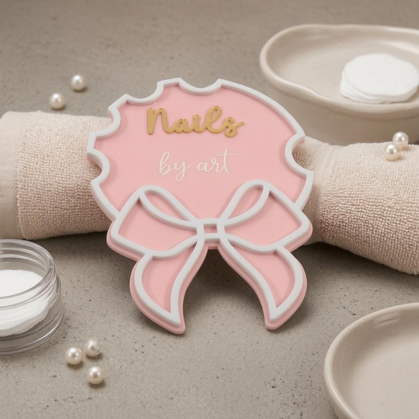 Nail Art Sign Pink Ribbon Bow  - Nail Art Pink reseña y precio