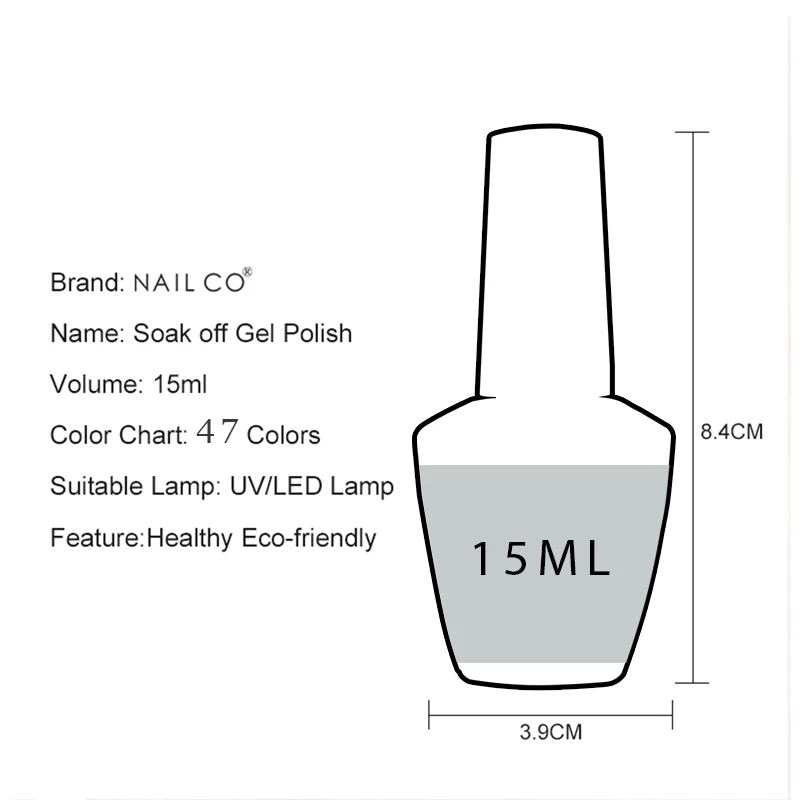 NAILCO 15ml Nail Gel Polish Pi - Nail Art Natural Pink reseña y precio