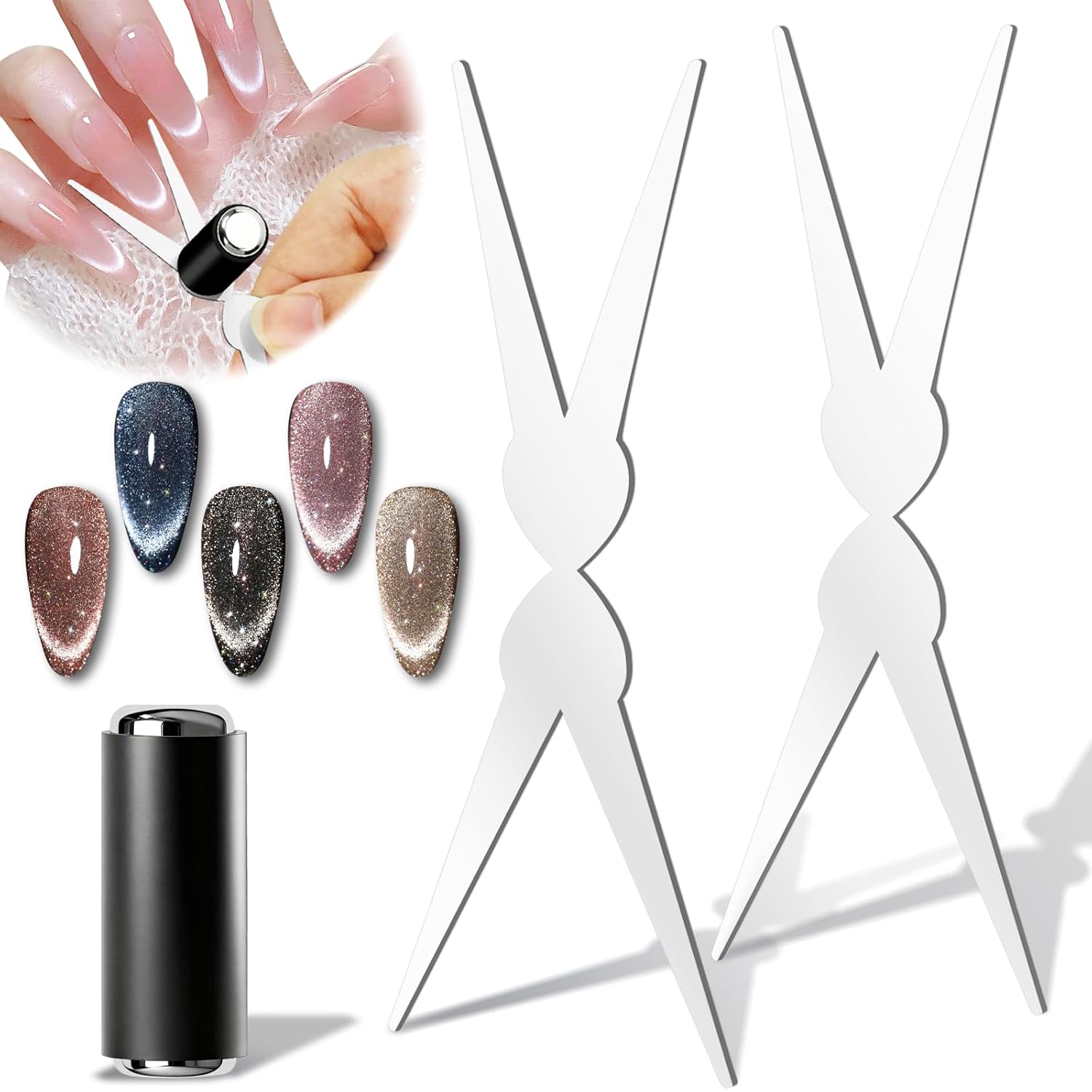 3D Double Headed Nails French  - Nail Art Full Color reseña y precio
