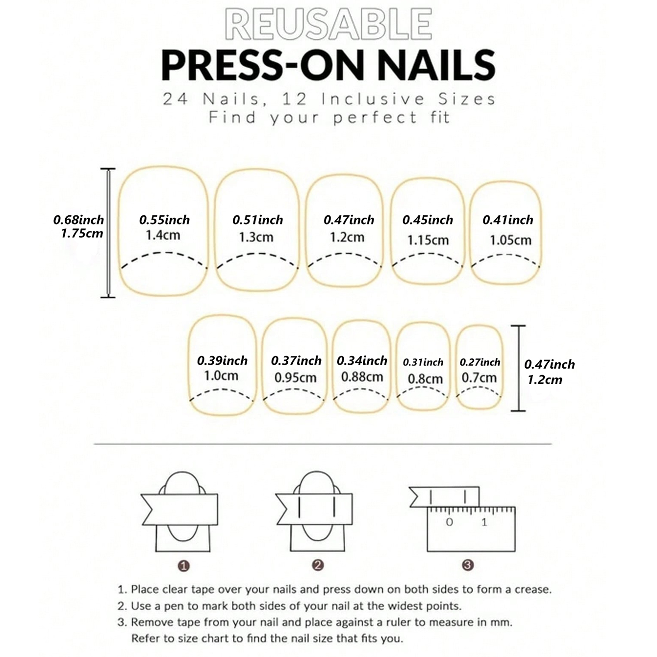 360PCS Short Square Press On N - Nail Art Gliter reseña y precio