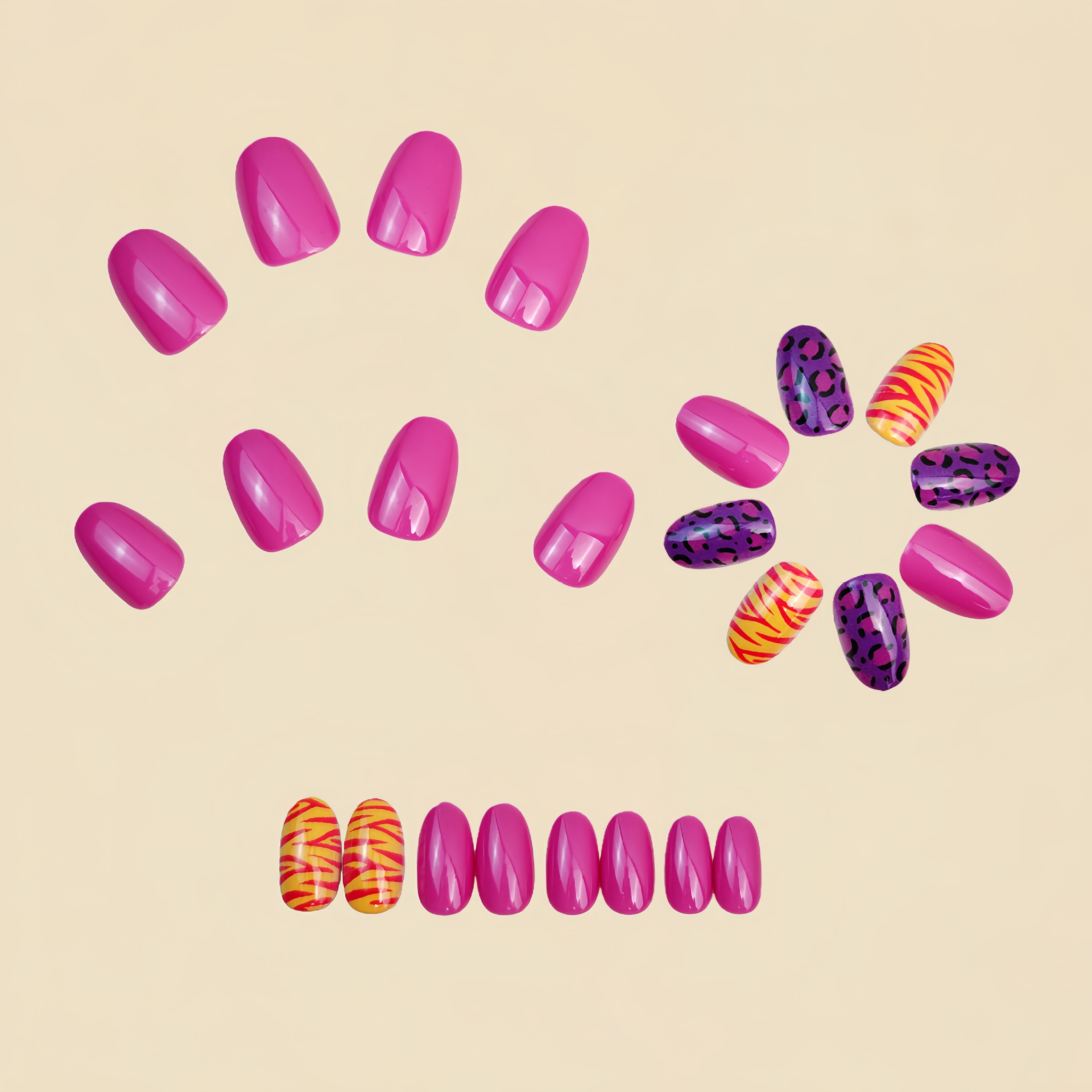 Short long fake nails for wome - Nail Art Gliter reseña y precio