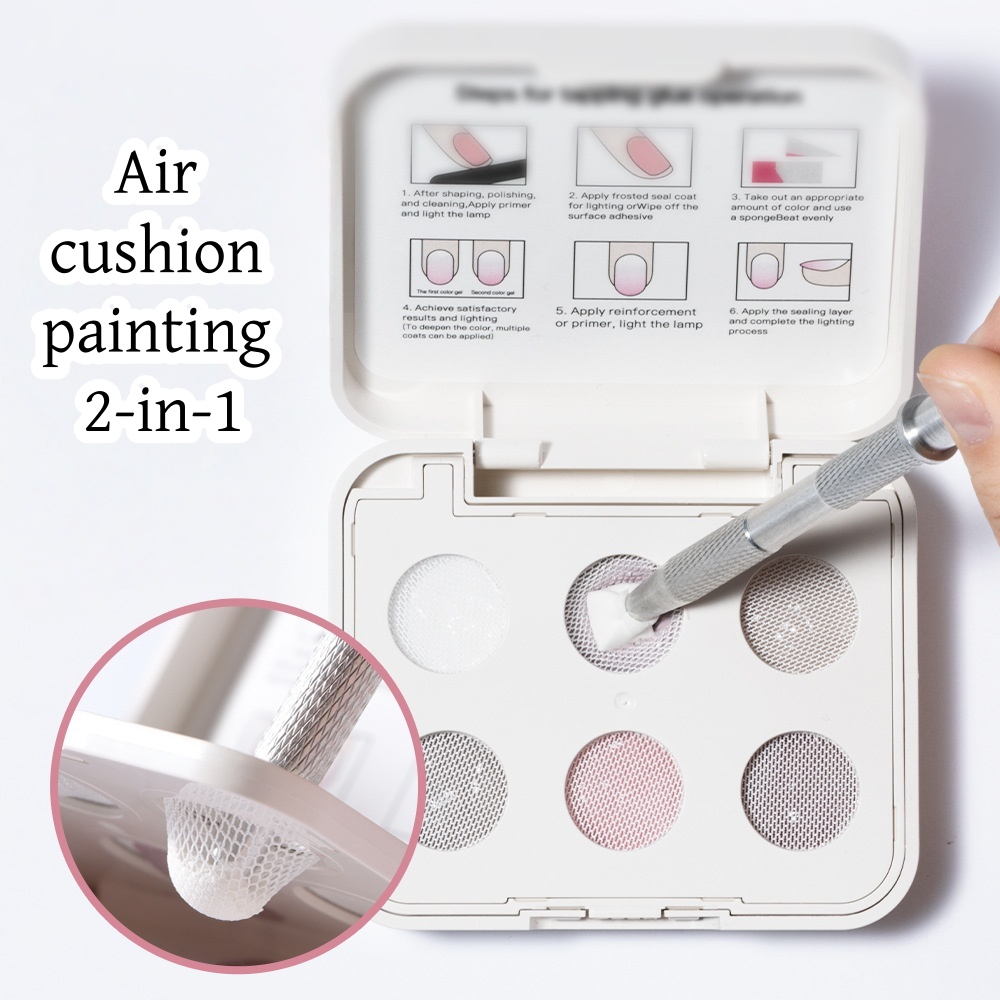 6 Colors Air Cushion Patting G - Nail Gel Polish Set reseña y precio