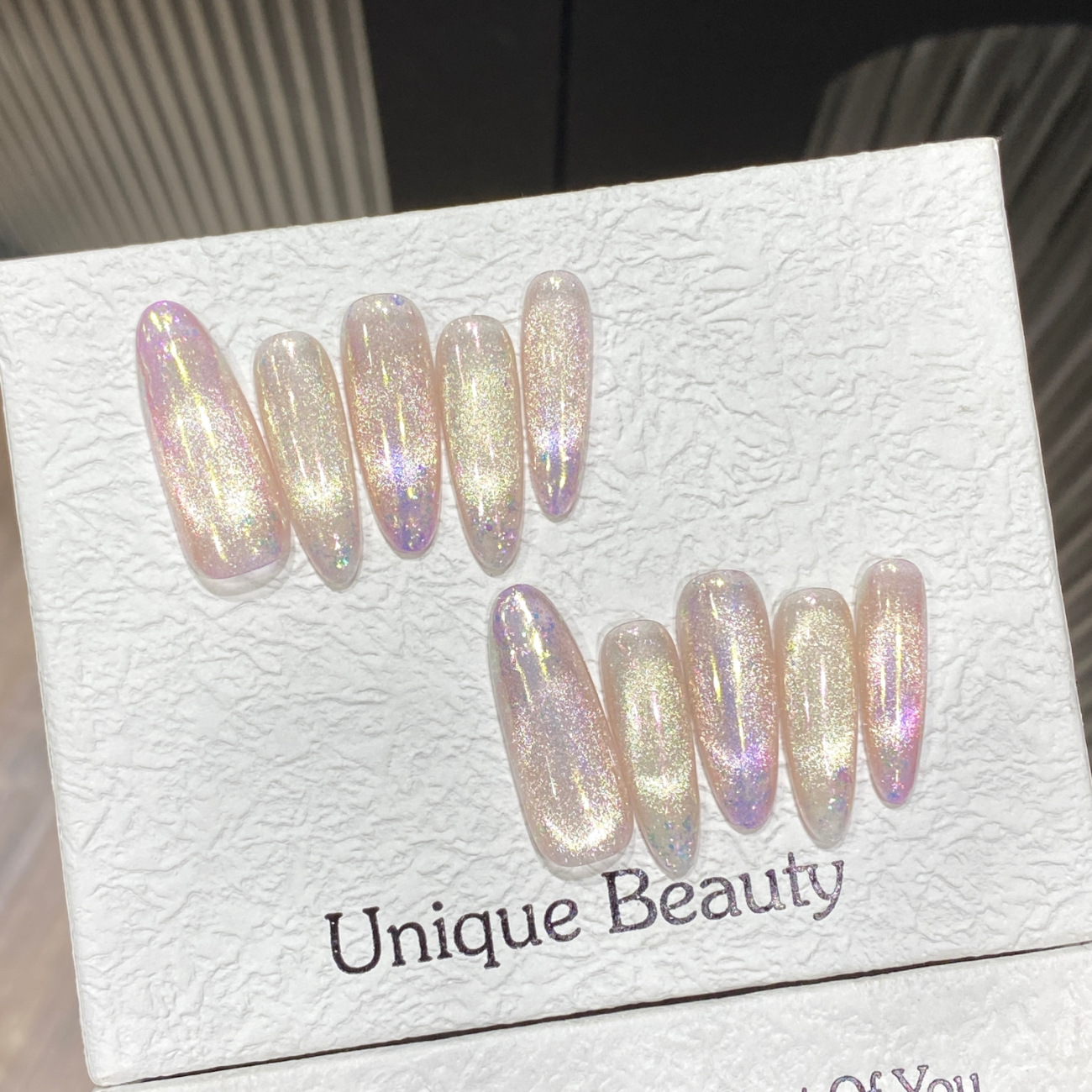 10pcs Glossy Gradient Cat-Eye  - Nail Art Xs reseña y precio