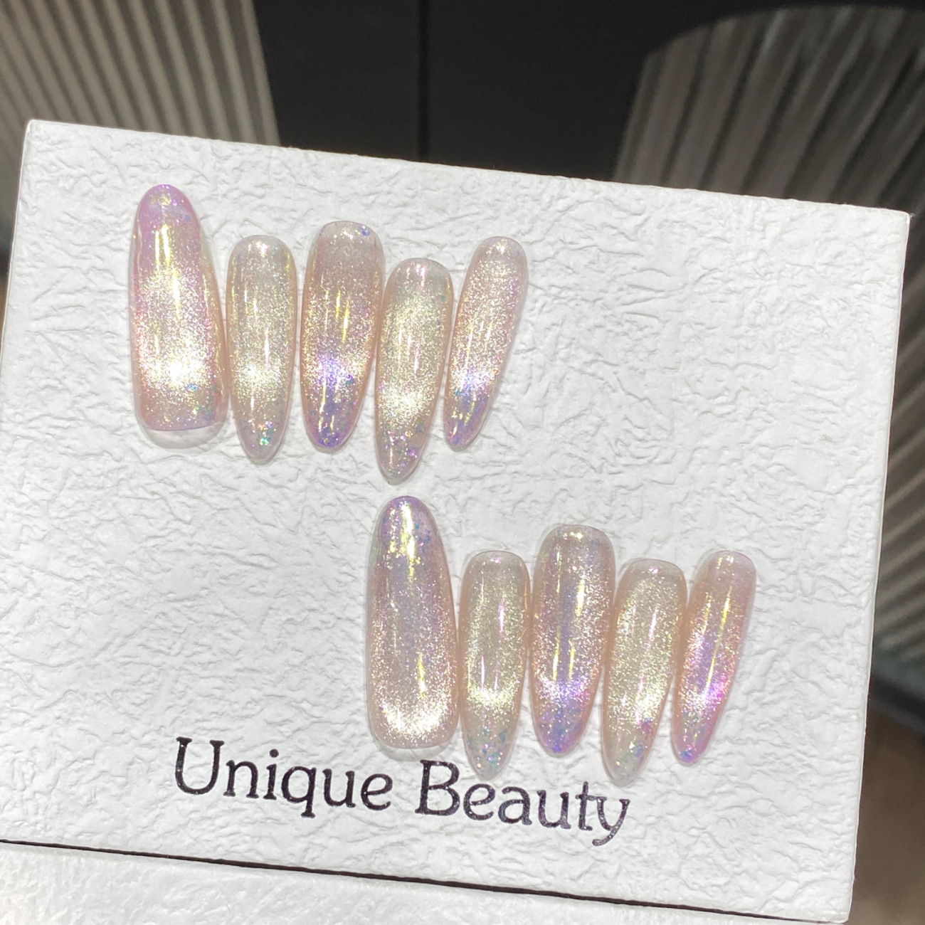 10pcs Glossy Gradient Cat-Eye  - Nail Art Xs reseña y precio