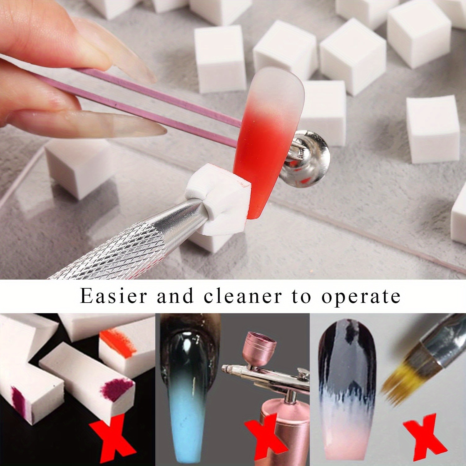 1/50/100Pcs Square Nail Art Sp - Nail Art Full Color reseña y precio