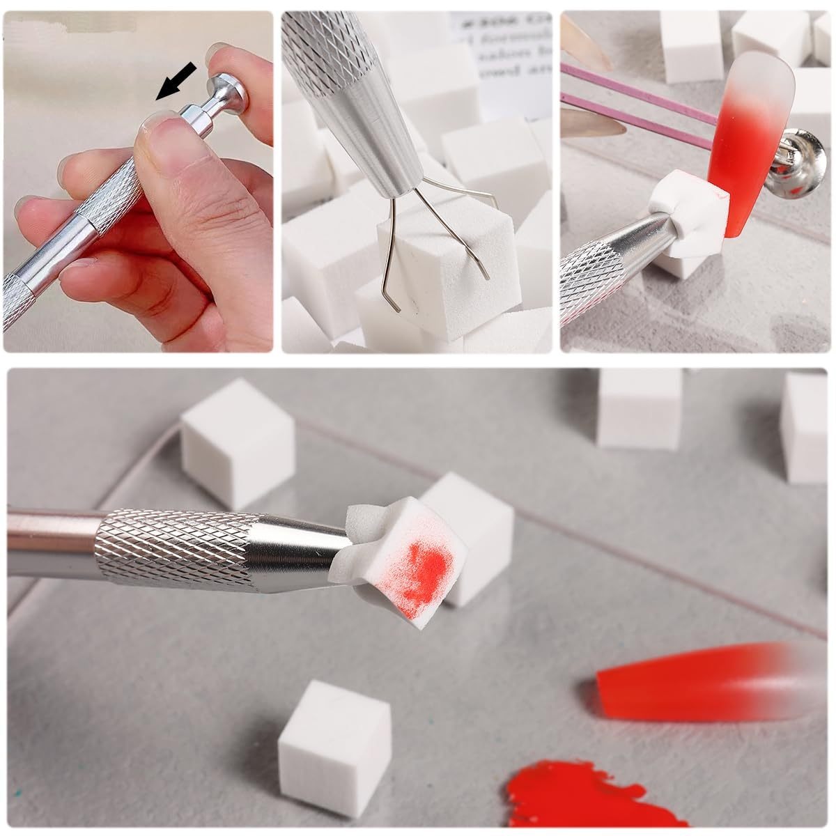 1/50/100Pcs Square Nail Art Sp - Nail Art Full Color reseña y precio