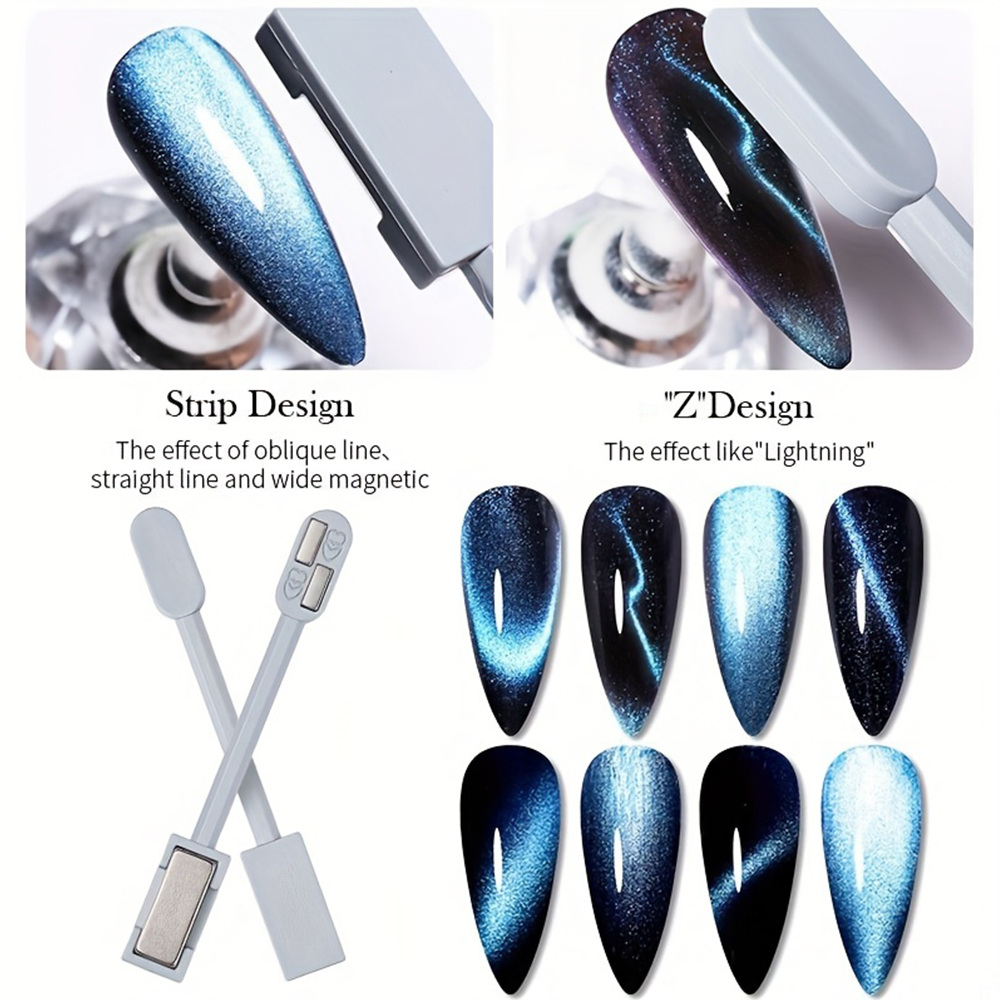 1/2Pcs Cat Eye Magnet Set for  - Nail Art Full Color reseña y precio