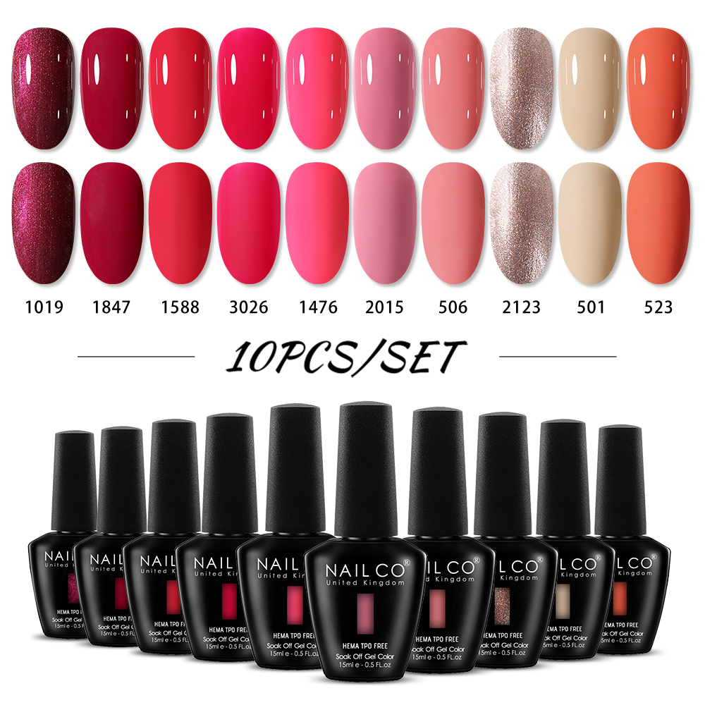 NAILCO 15ml 10pcs/Set HEMA TPO - Nail Art Natural Pink reseña y precio