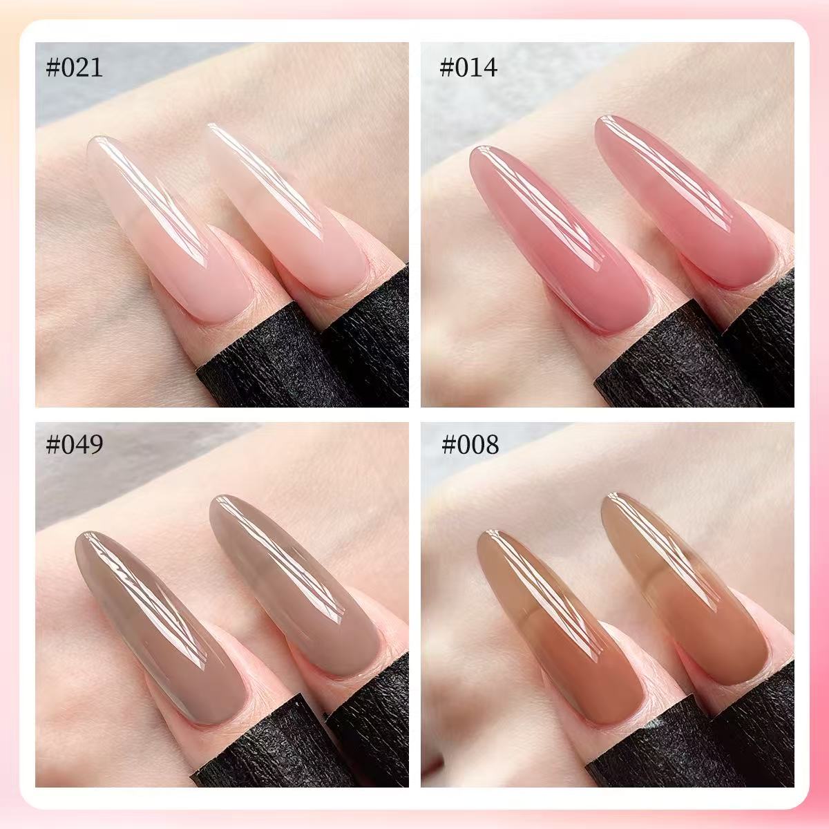 XEIJAYI 4 Colors Jelly Gel Nai - Nail Art Natural Pink reseña y precio