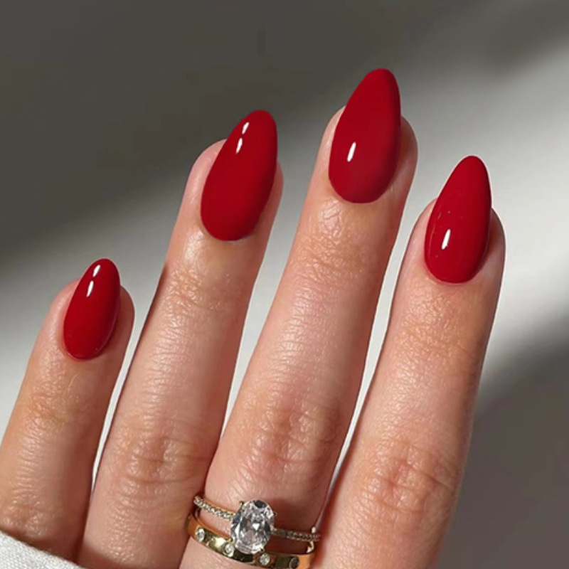 24pcs Solid Color False Nails  - Nail Art Full Color reseña y precio