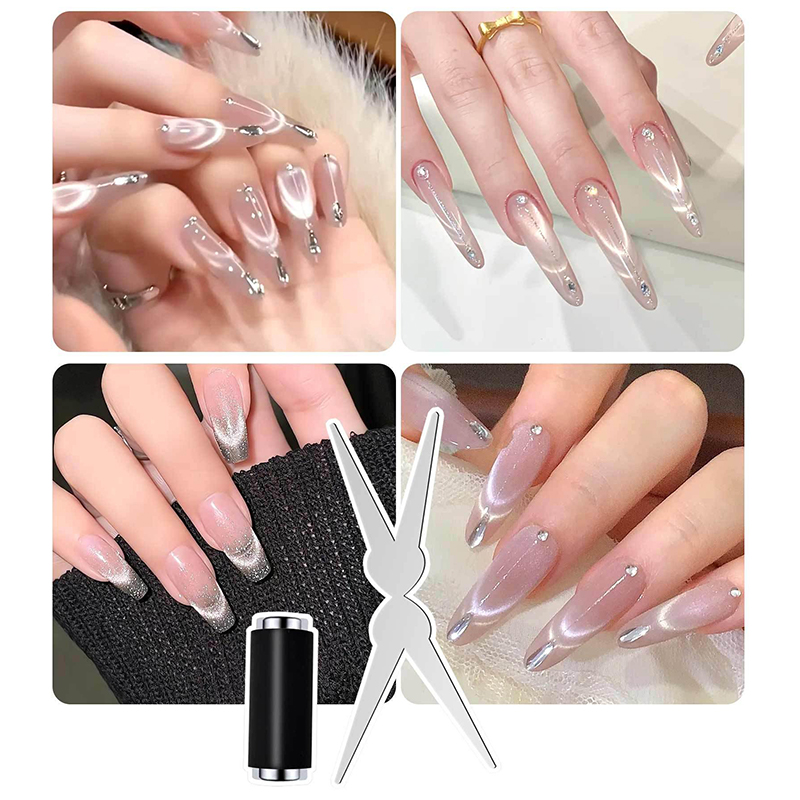 French Cat Eye Nail Magnet Dou - Nail Gel Polish Set reseña y precio