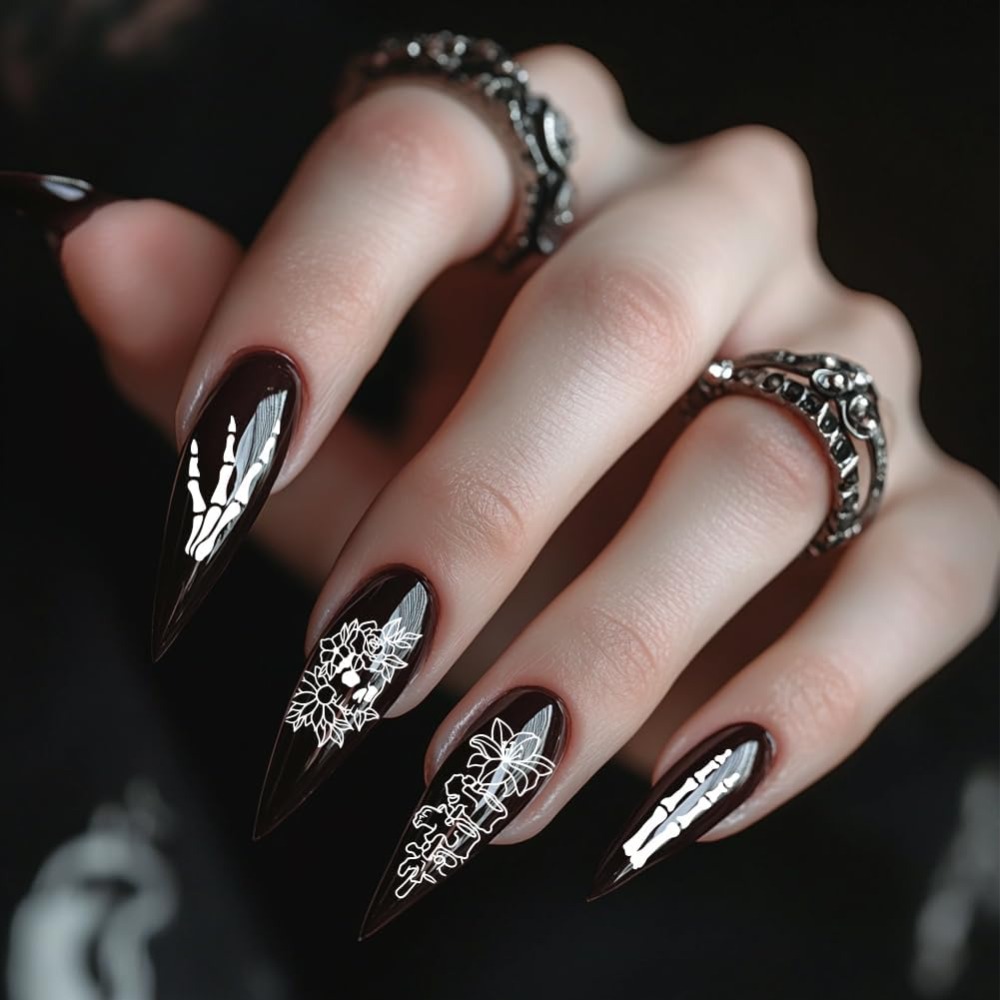 3pcs Gothic Skull Nail Stamper - Nail Art Gothic reseña y precio