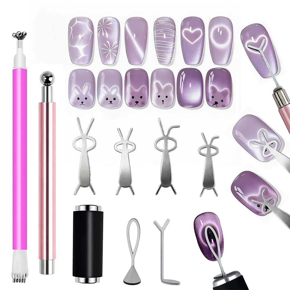 10Pcs Cat Eye Nail Magnet Set  - Nail Art Full Color reseña y precio