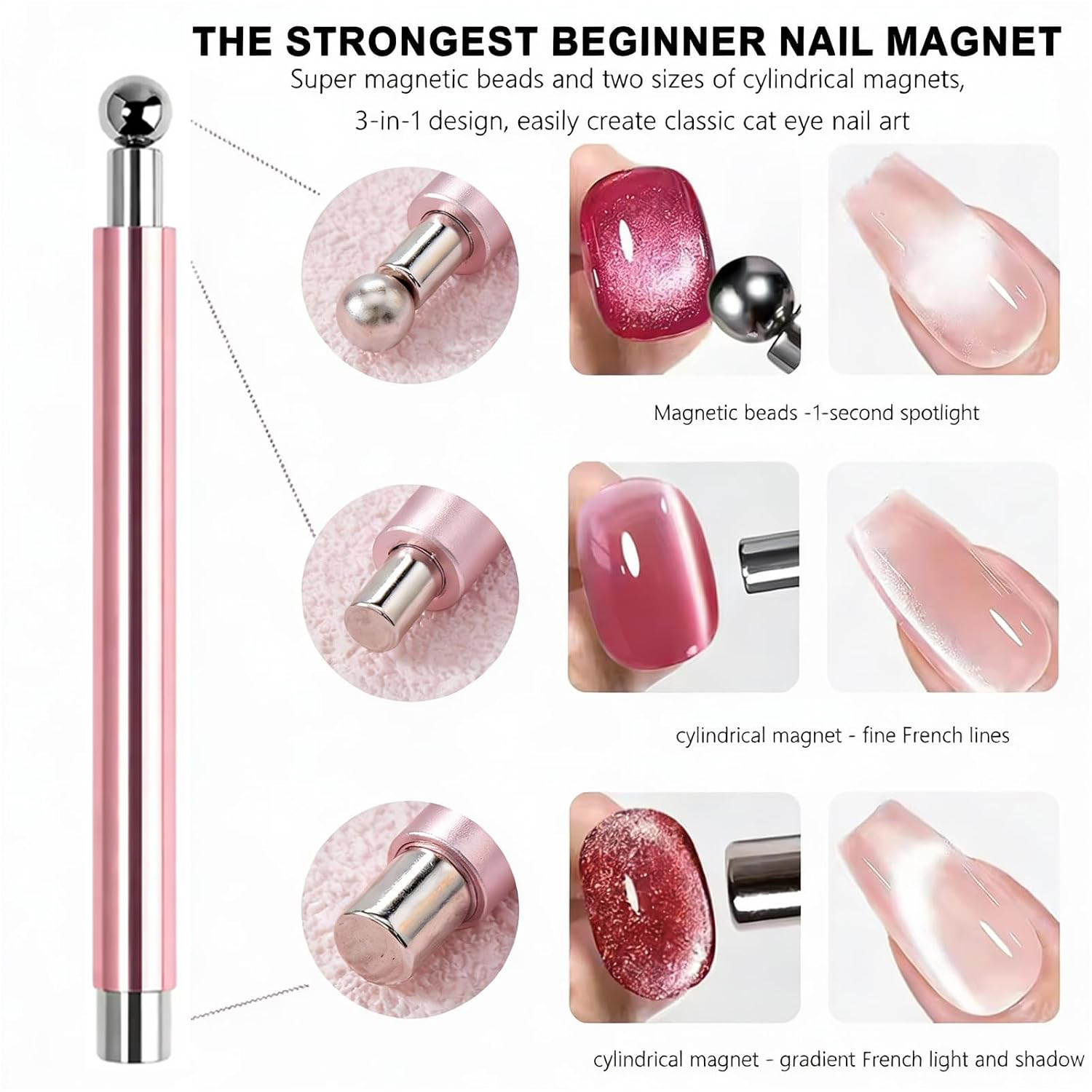 10Pcs Cat Eye Nail Magnet Set  - Nail Art Full Color reseña y precio