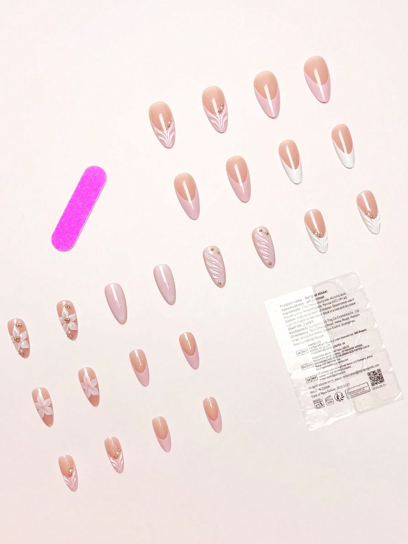 24pcs/Set Elegant Gradient Pin - Nail Gel Polish Set reseña y precio