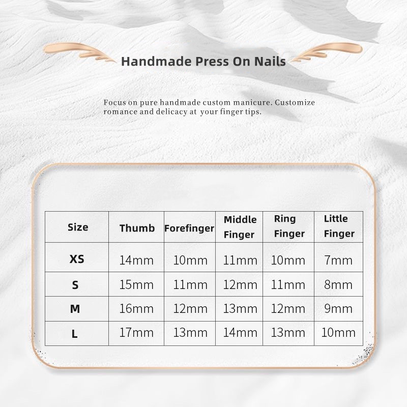 10pcs Handmade Press on Nails  - Nail Art Xs reseña y precio