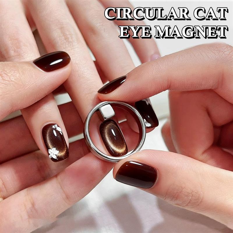 Ring Magnet Hollow Cat Eye Ova - Nail Gel Polish Set reseña y precio