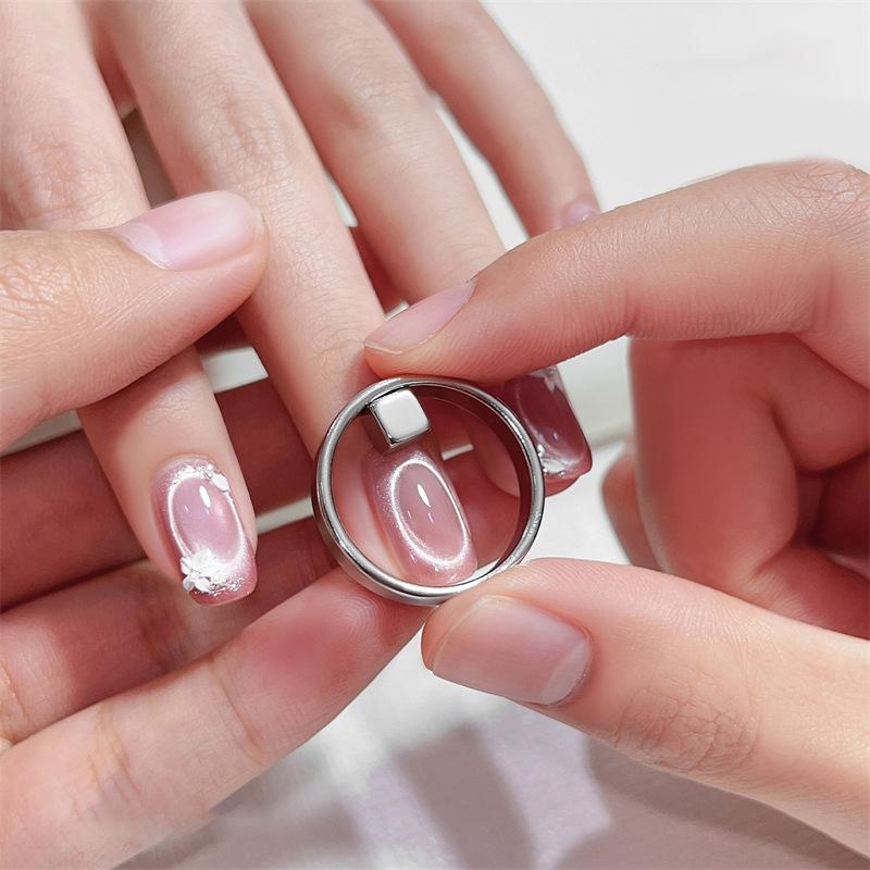 Ring Magnet Hollow Cat Eye Ova - Nail Gel Polish Set reseña y precio
