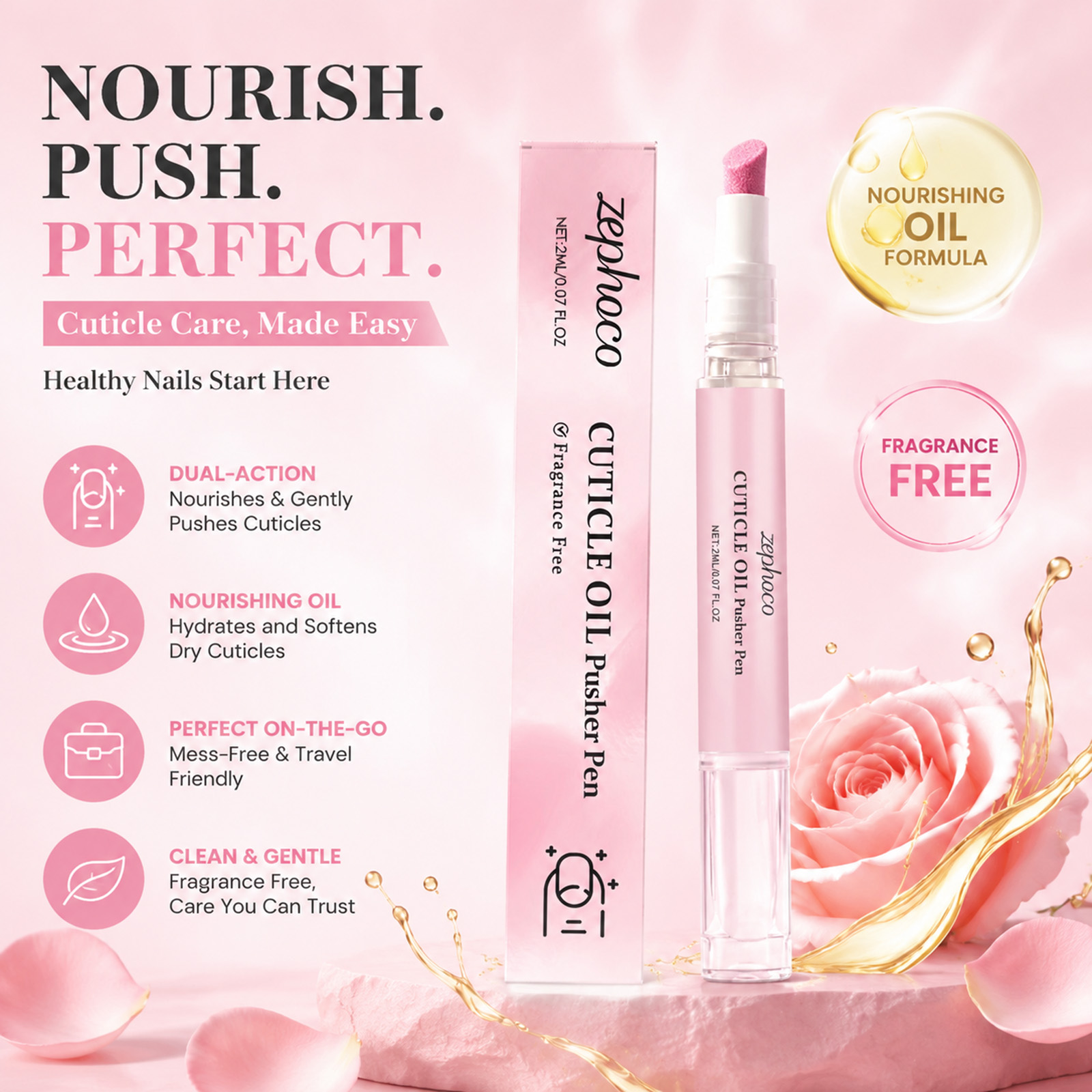 Cuticle Oil Pusher Pen Fragran - Cuticle Oil Pen reseña y precio