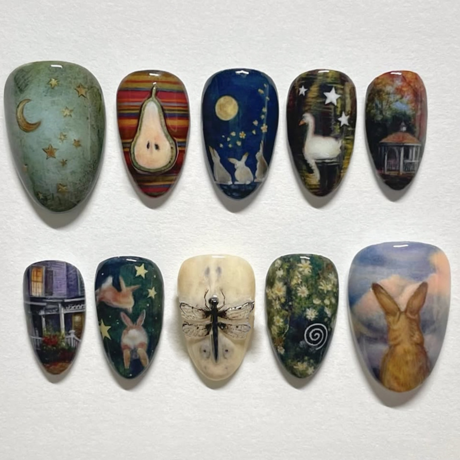 24pcs Dark Gothic Punk Fake Na - Nail Art Gothic reseña y precio