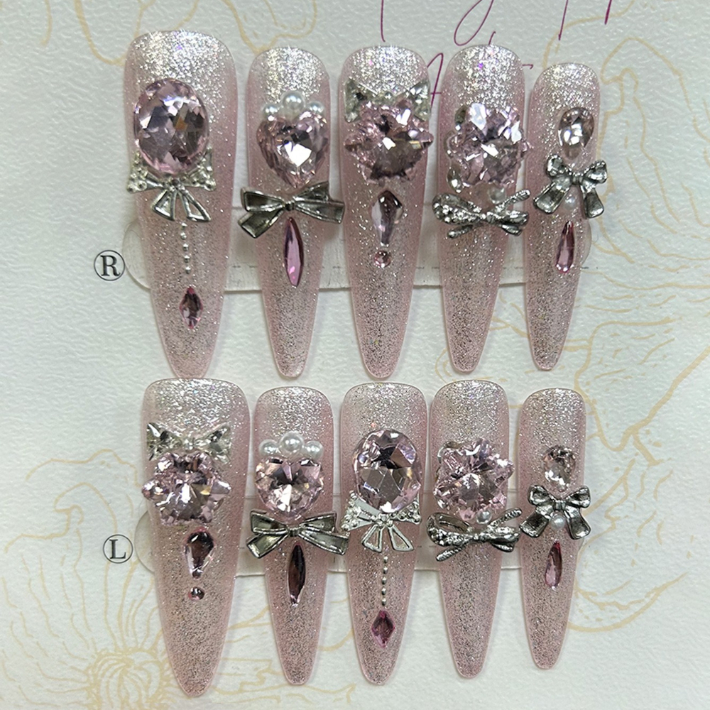 Luxury Pink Cat Eye Glitter St - Nail Art Pink reseña y precio