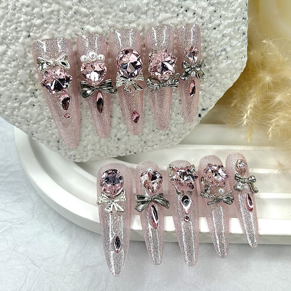 Luxury Pink Cat Eye Glitter St - Nail Art Pink reseña y precio