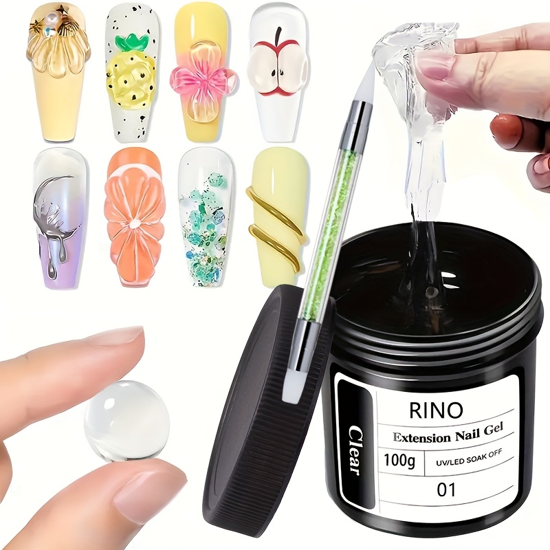 100g Clear Non-Stick Hand Exte - Nail Gel Polish Set reseña y precio