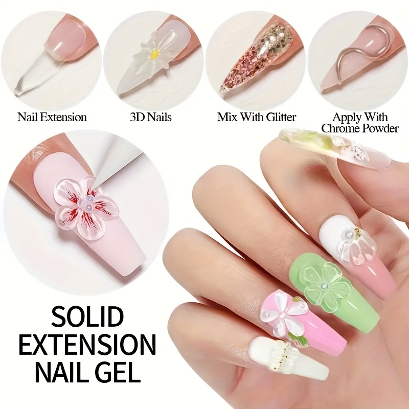 100g Clear Non-Stick Hand Exte - Nail Gel Polish Set reseña y precio