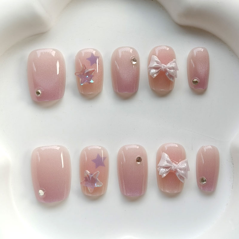 10Pcs Teenage Girl Fashion Cut - Nail Art Pink reseña y precio