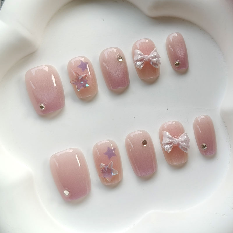 10Pcs Teenage Girl Fashion Cut - Nail Art Pink reseña y precio